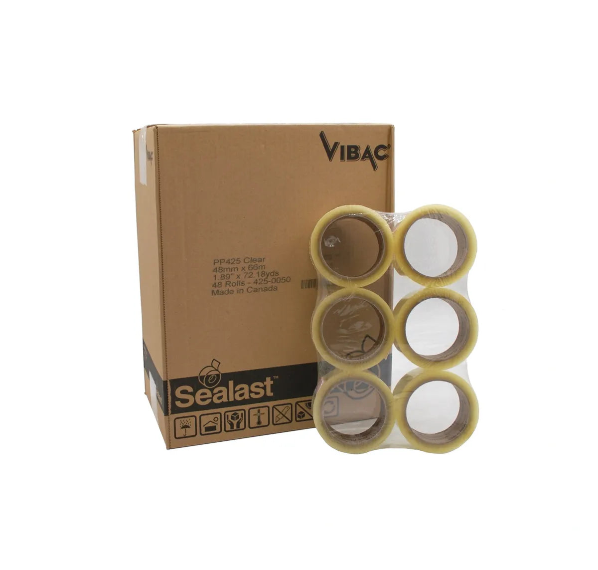 2-inch adhesive plastic tape (6 Pack)